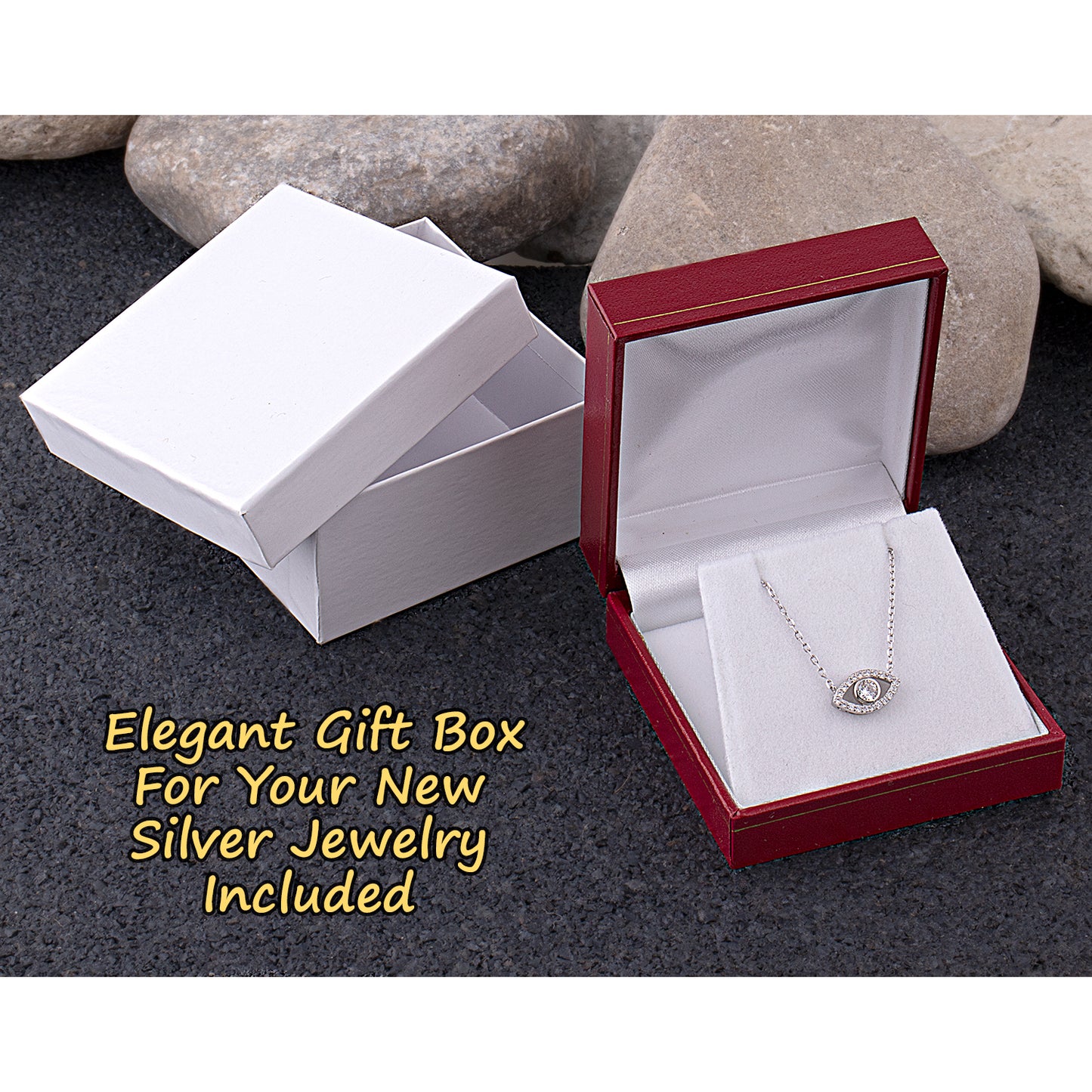 Sterling Silver 'D' Initial Pendant with Necklace
