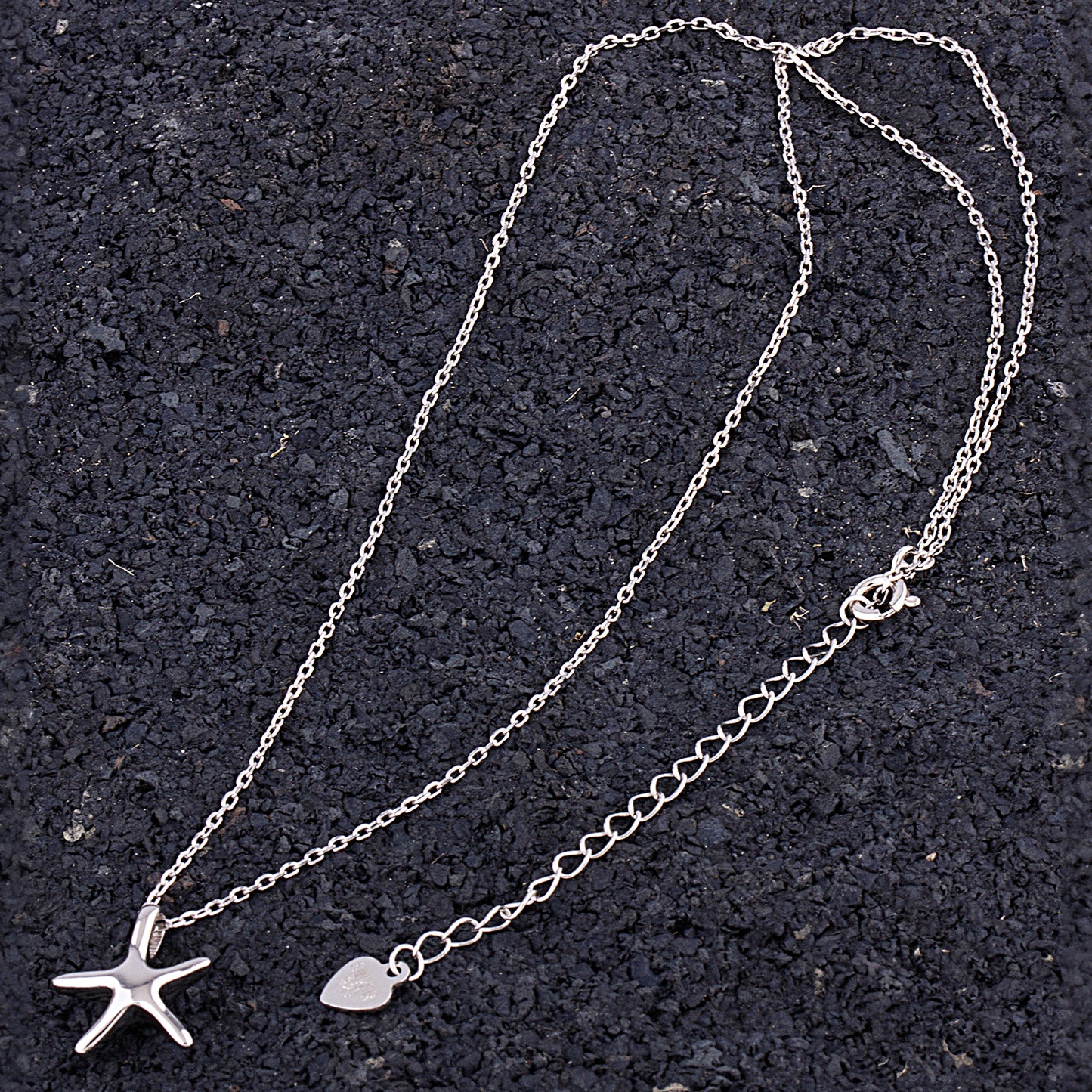 Sterling Silver Starfish Pendant on Necklace - NTP012S
