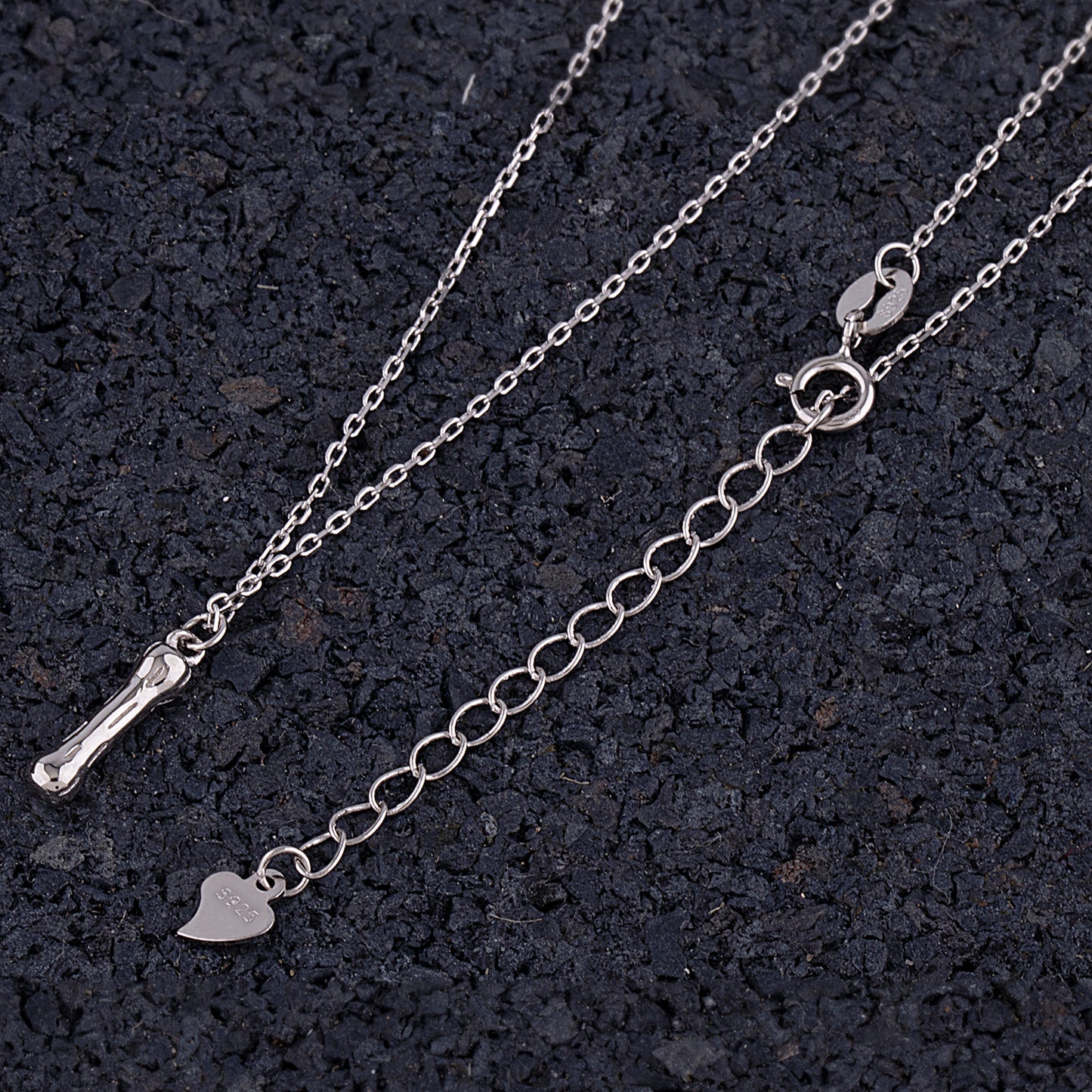 Sterling Silver 'I' Initial Pendant with Necklace