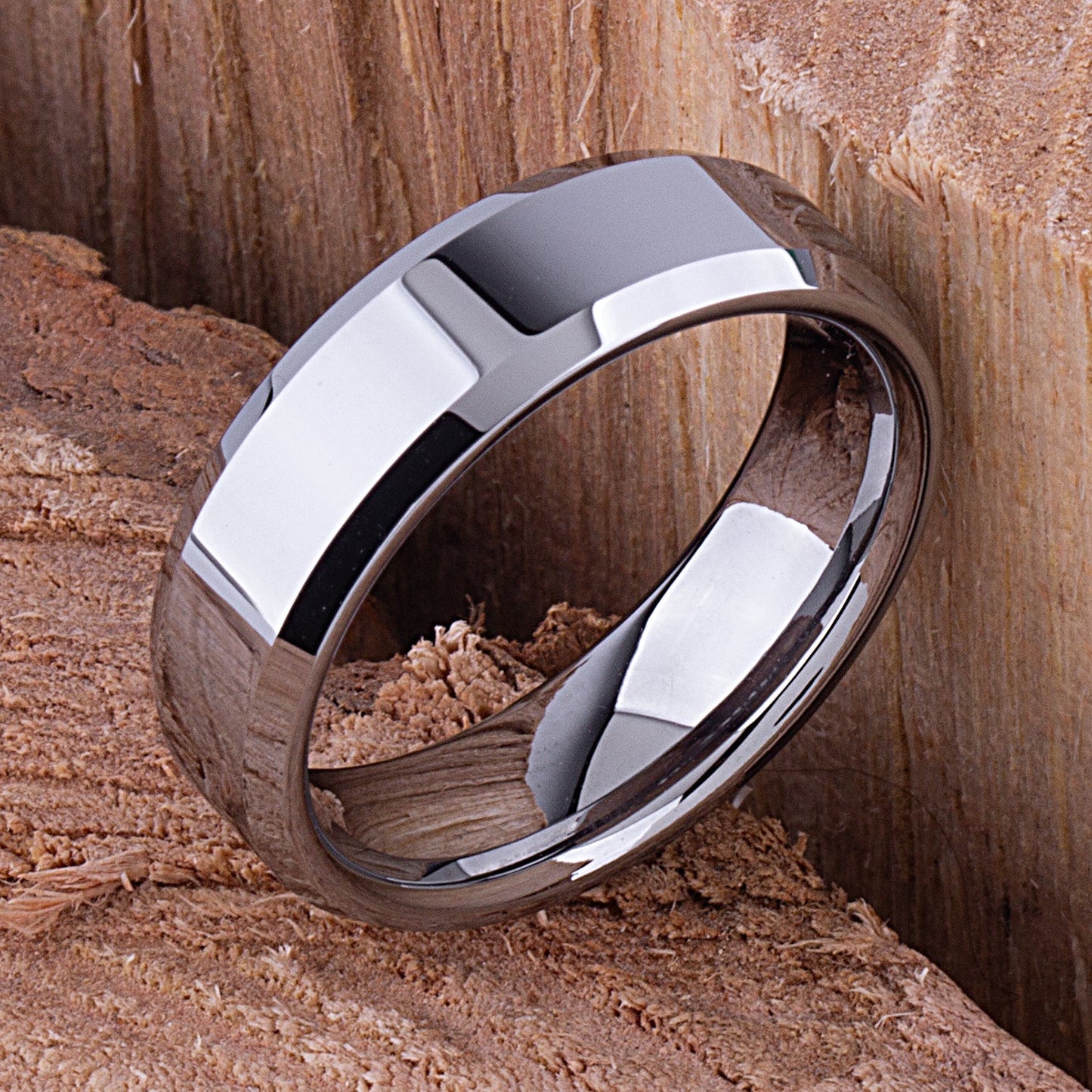 Tungsten Men's Wedding Band 7mm - traditional engagement or promise ring for boyfriend Steven G Designs Ltd