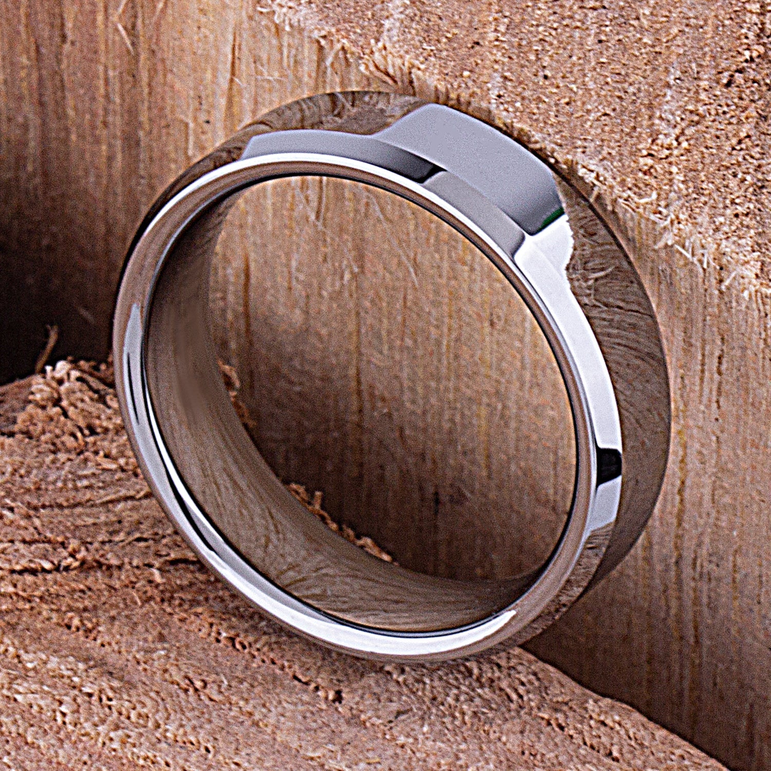 Tungsten Men's Wedding Band 7mm - traditional engagement or promise ring for boyfriend Steven G Designs Ltd