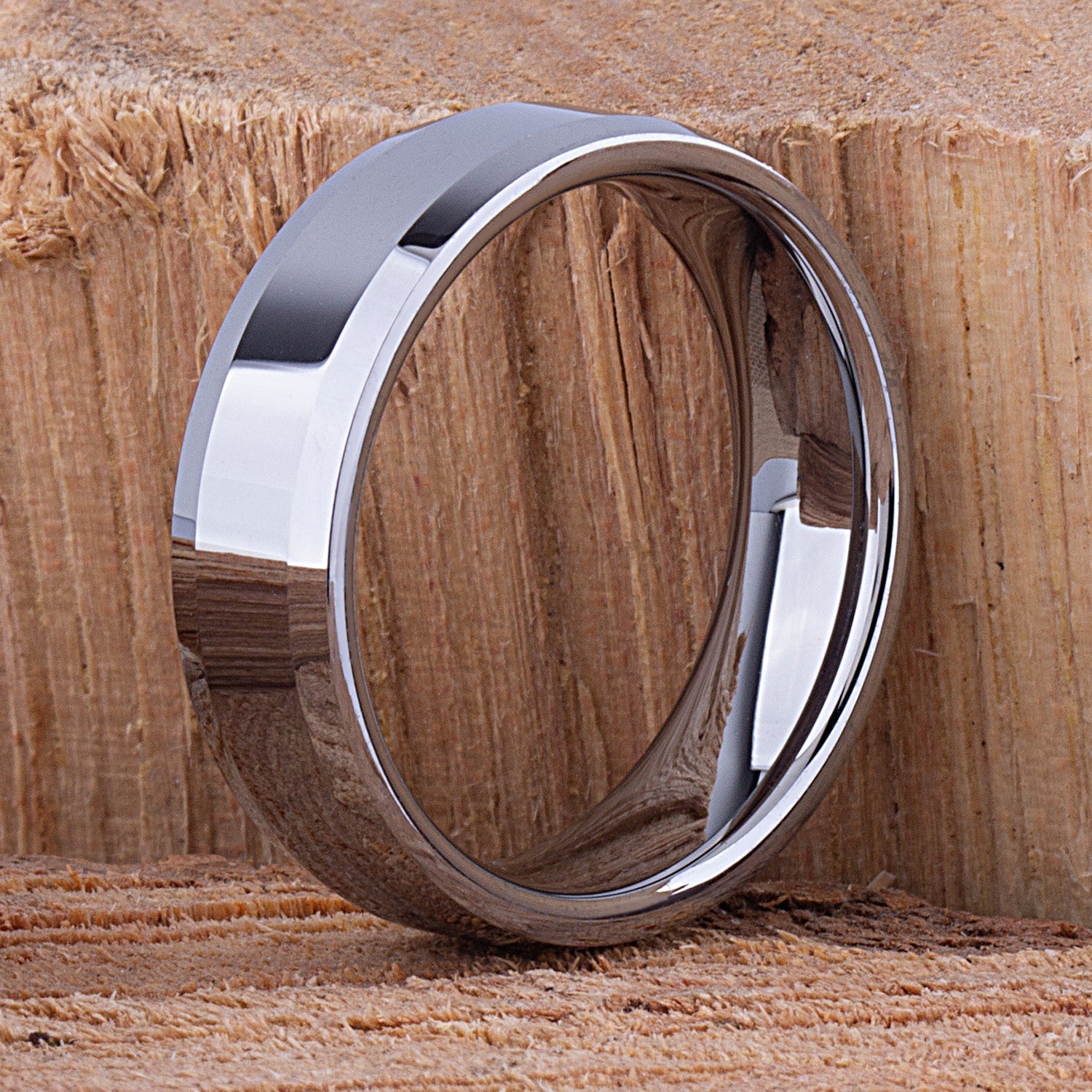 Tungsten Men's Wedding Band 7mm - traditional engagement or promise ring for boyfriend Steven G Designs Ltd