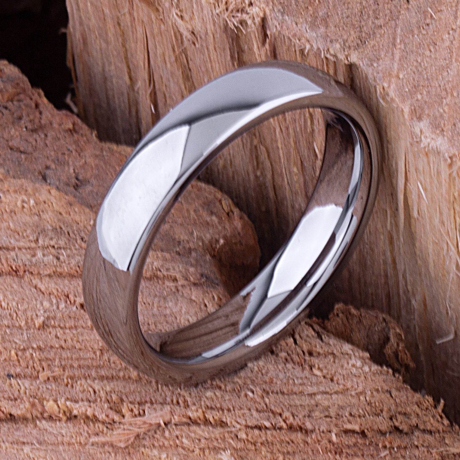 Tungsten Promise Ring High Polish 5mm - TCR043 unique engagement or promise band for boyfriend Steven G Designs Ltd