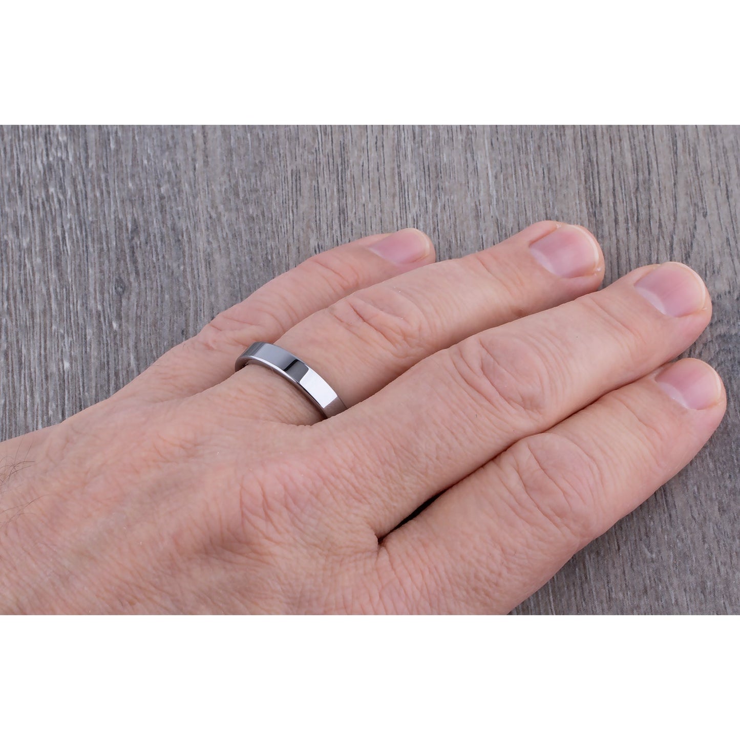 Tungsten Unisex Ring 4mm - TCR113 traditional men’s wedding or engagement ring or anniversary band for husband