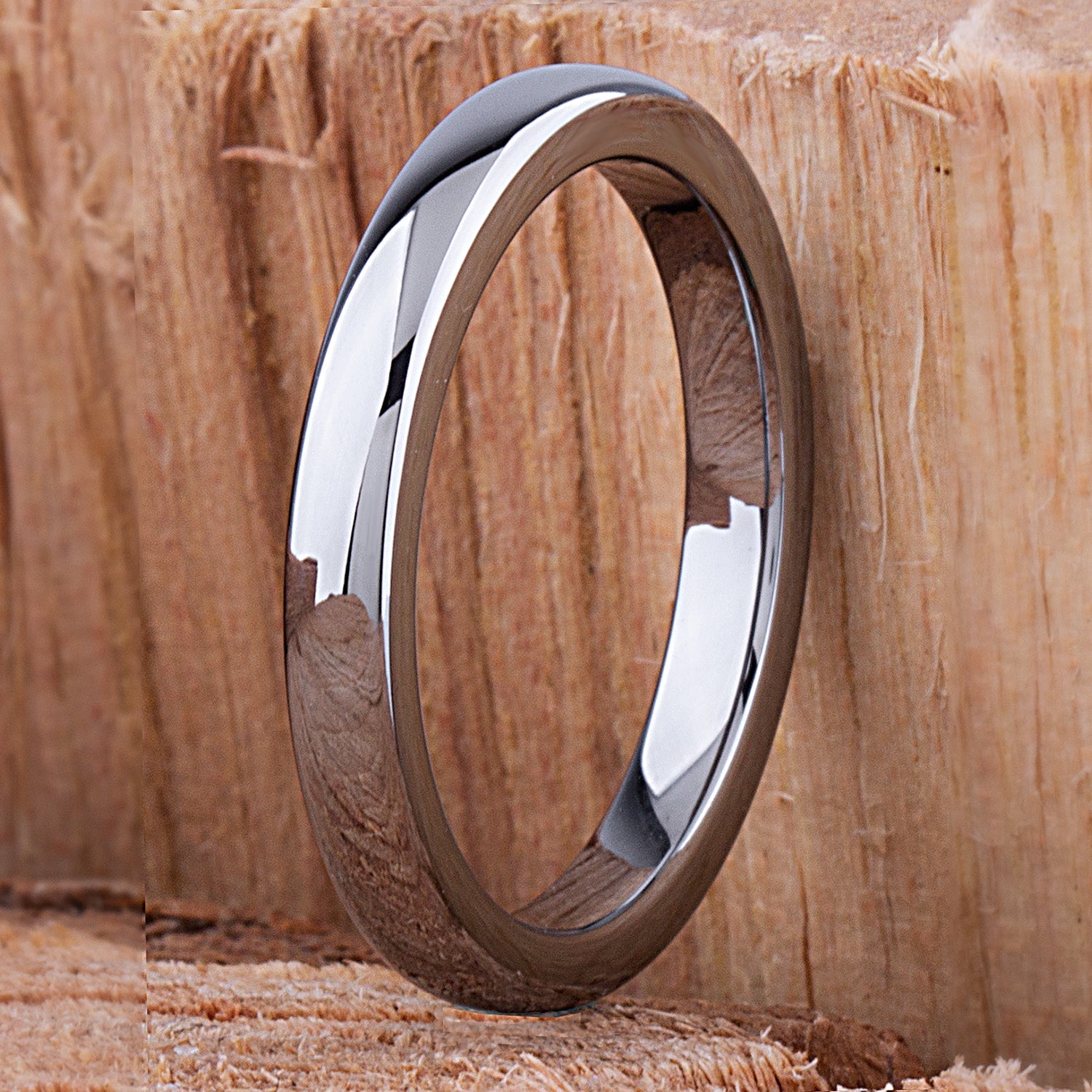 Tungsten Unisex Band 3mm - TCR122 unique men’s wedding or engagement band or anniversary ring for husband