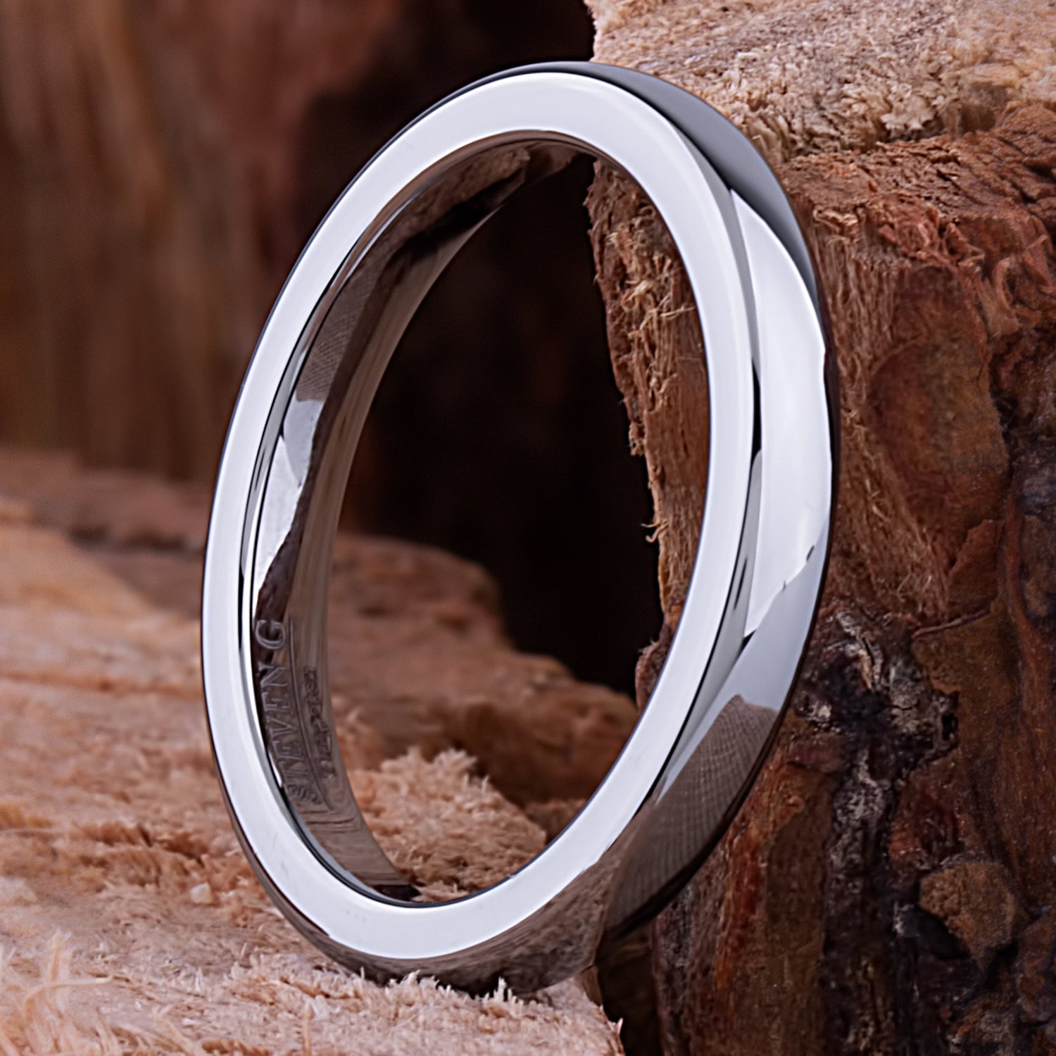 Tungsten Unisex Band 3mm - TCR122 unique men’s wedding or engagement band or anniversary ring for husband