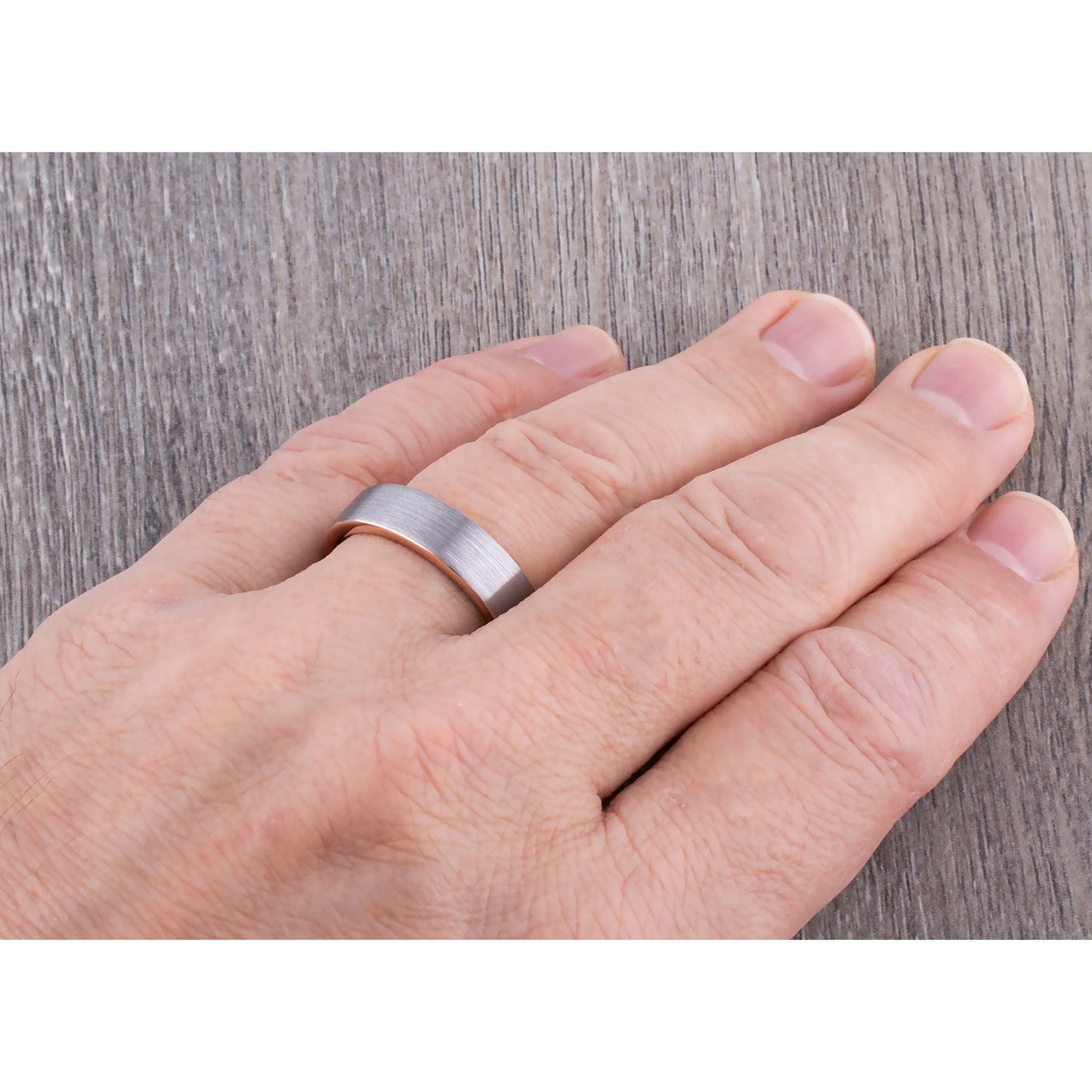 Rose Gold Tungsten Ring 6mm - TCR136 rose gold engagement band or wedding ring or promise band for boyfriend