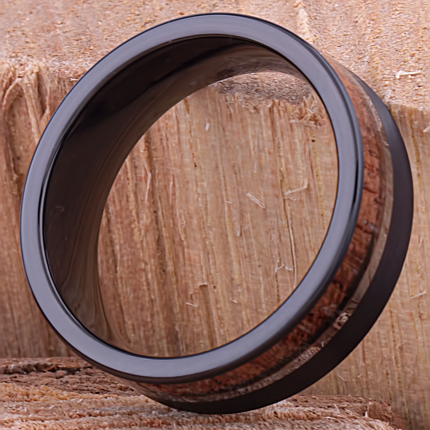 Black Tungsten Ring with Padauk Wood 8mm - TCR145 black and wood men’s wedding or engagement band or promise ring