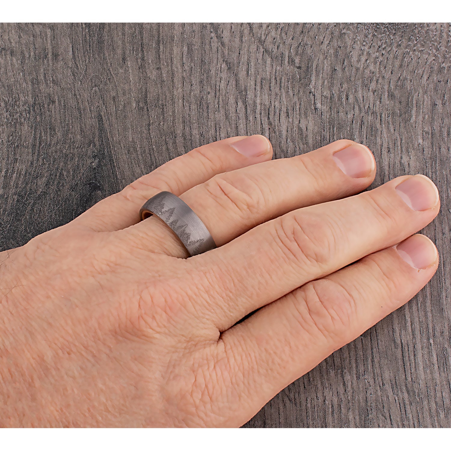 Tungsten Ring with Whisky Barrel 8mm - TCR149 wood men’s wedding or engagement band or promise ring for boyfriend
