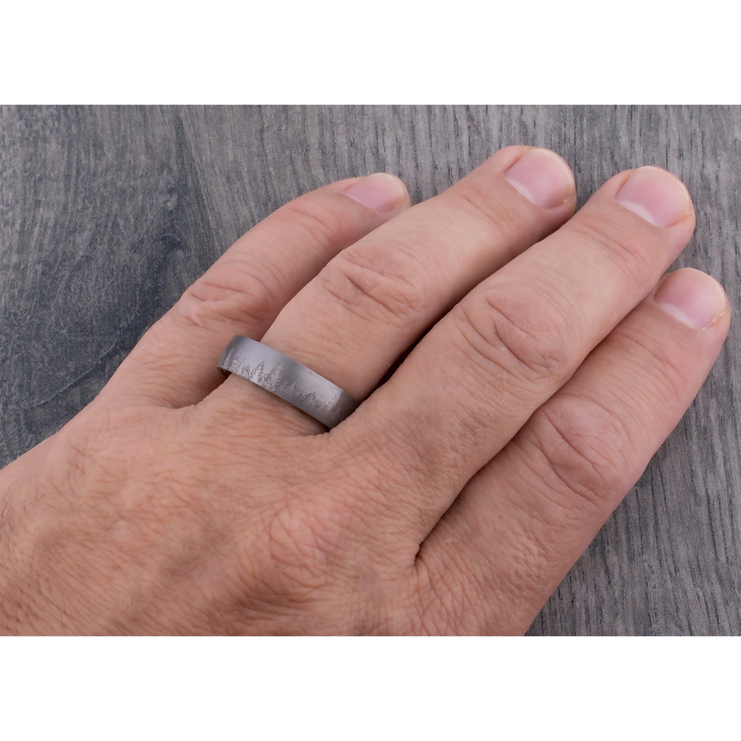  Tungsten Ring with Whiskey Barrel - 6mm Width