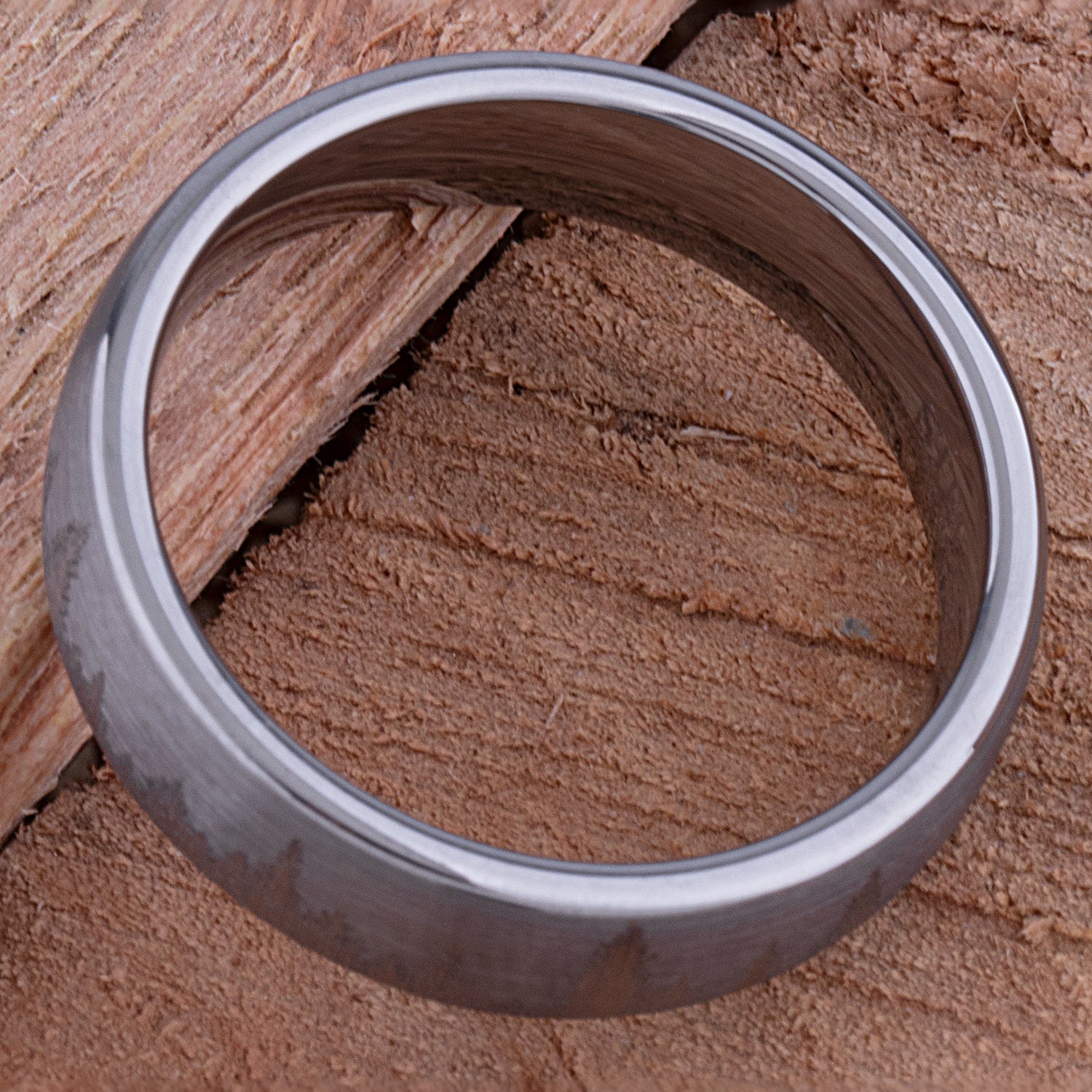Forest Tungsten Ring for Weddings or Engagements 6mm Wide, Promise Ring or Anniversary Band For Men or Women, Unique Outdoor Unisex Style