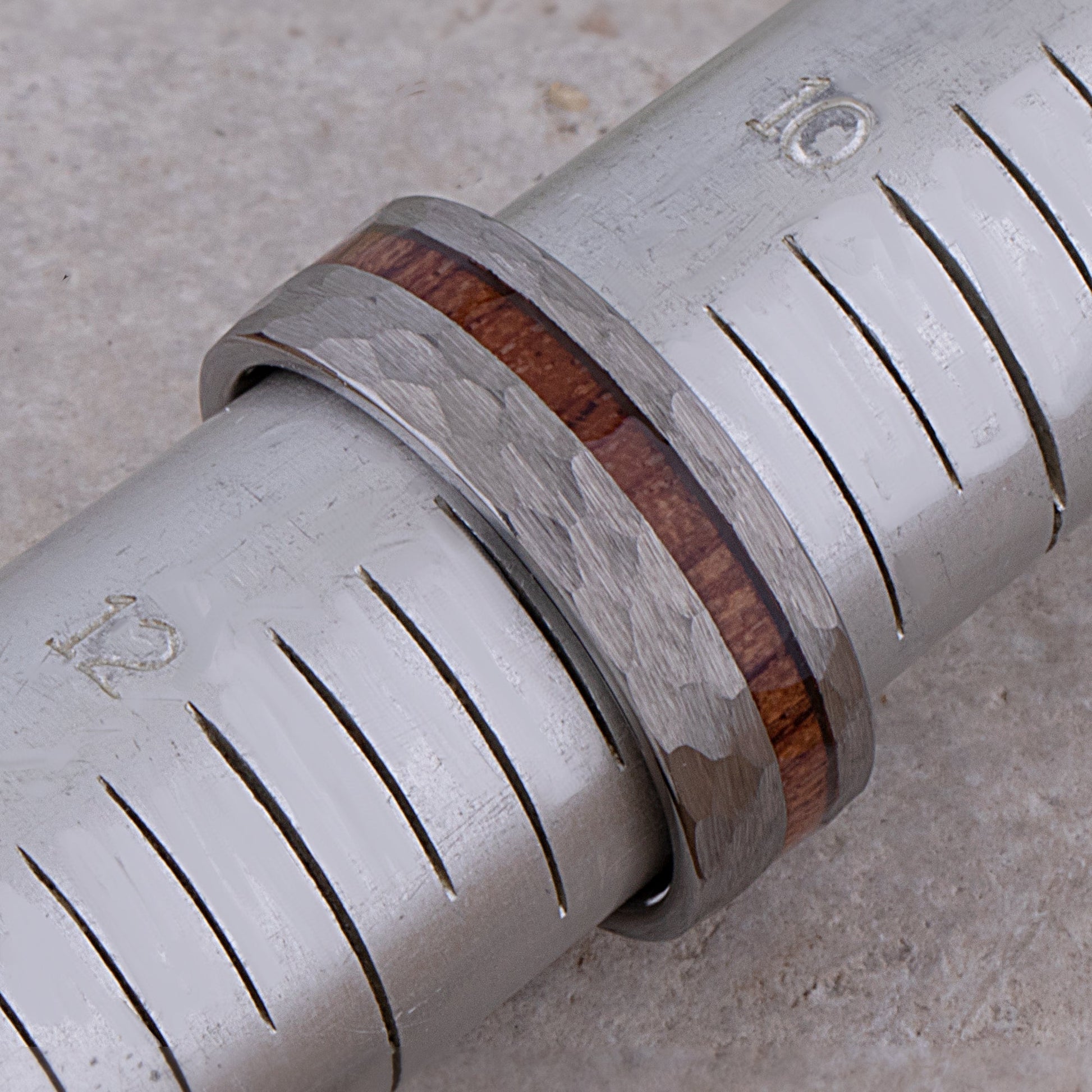  Tungsten Ring with Padauk Wood Inlay - 8mm Width