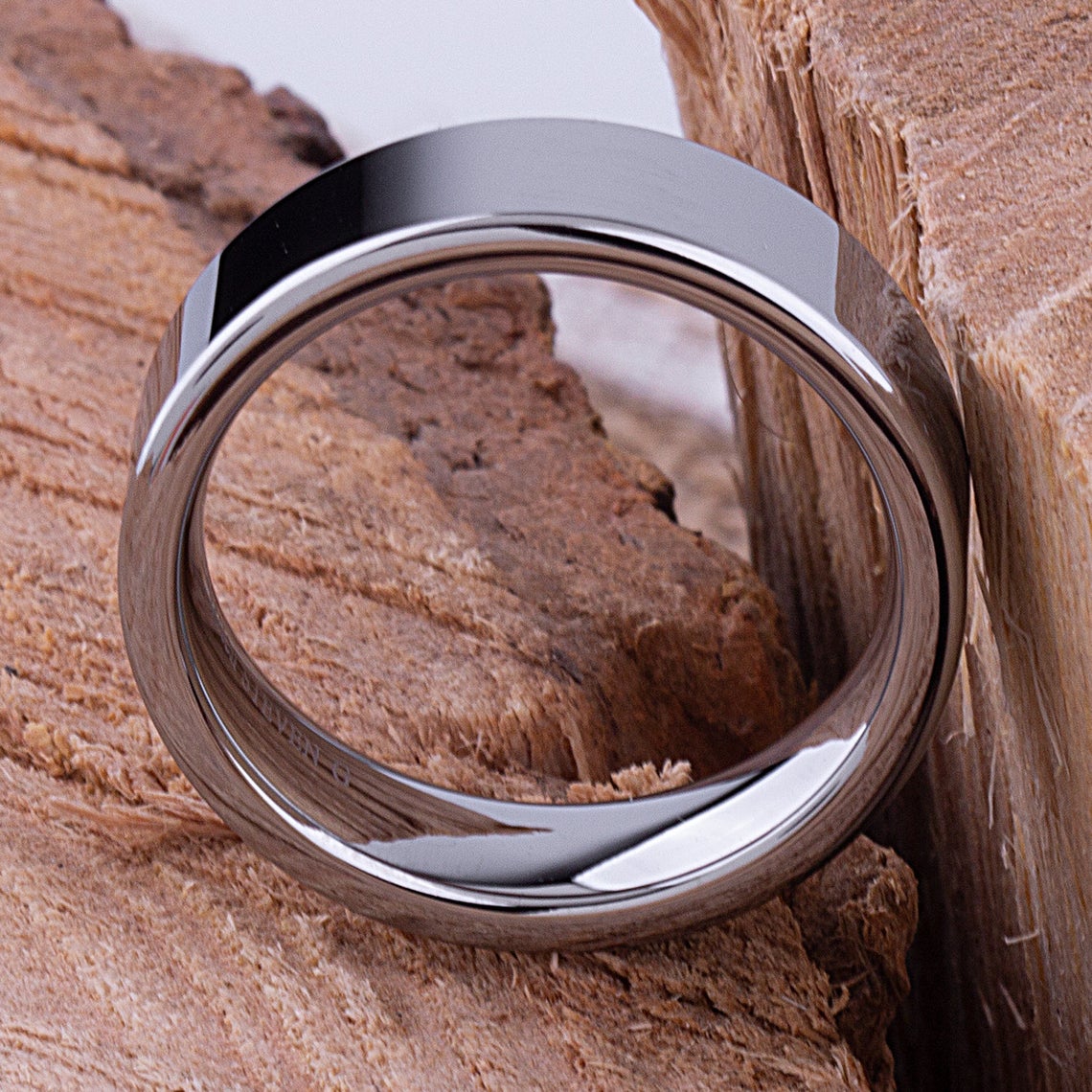 Tungsten Wedding Band High Polish 7mm - TCR062 traditional men’s wedding or engagement band or promise ring for boyfriend