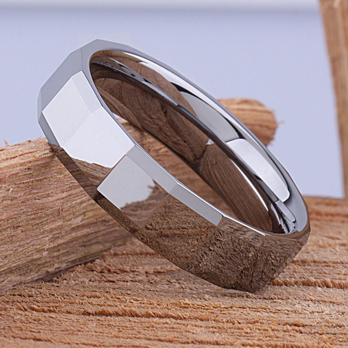 Tungsten Wedding Ring 6mm - TCR024 unique engagement or promise ring for boyfriend Steven G Designs Ltd