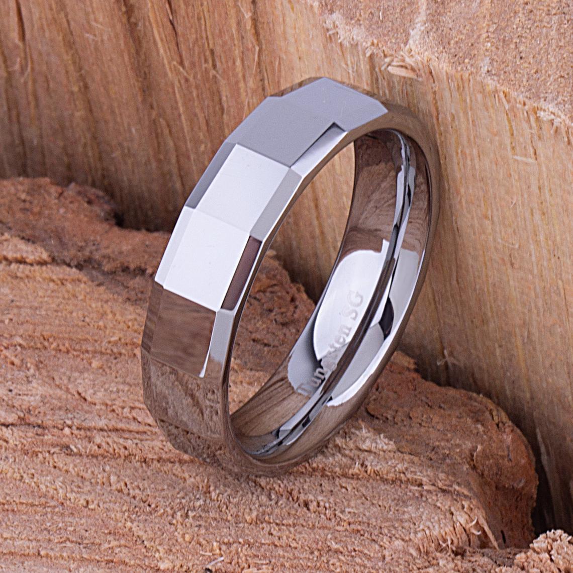 Tungsten Wedding Ring 6mm - TCR024 unique engagement or promise ring for boyfriend Steven G Designs Ltd