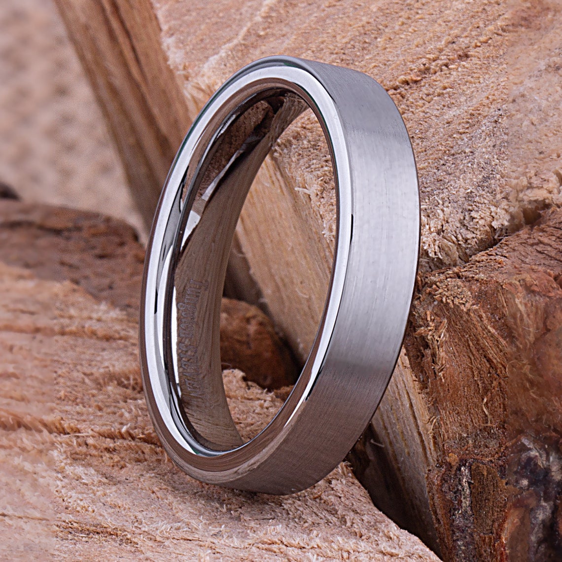 Tungsten Wedding Band Satin Finish 5mm - TCR061 traditional men’s wedding or engagement ring or promise band for him
