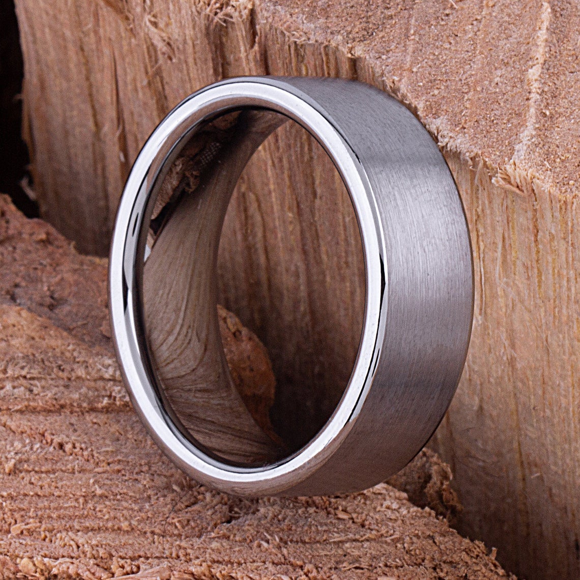 Tungsten Engagement Ring Satin Surface 8mm - TCR052 traditional men's wedding band or anniversary ring for husband Steven G Designs Ltd