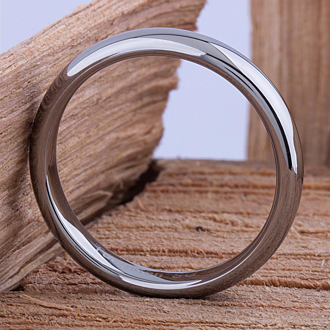 Tungsten Unisex Wedding Band 4mm - TCR006 traditional engagement or promise ring Steven G Designs Ltd