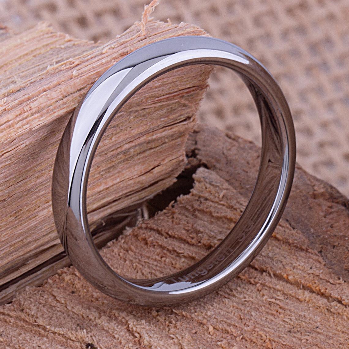 Tungsten Unisex Wedding Band 4mm - TCR006 traditional engagement or promise ring Steven G Designs Ltd