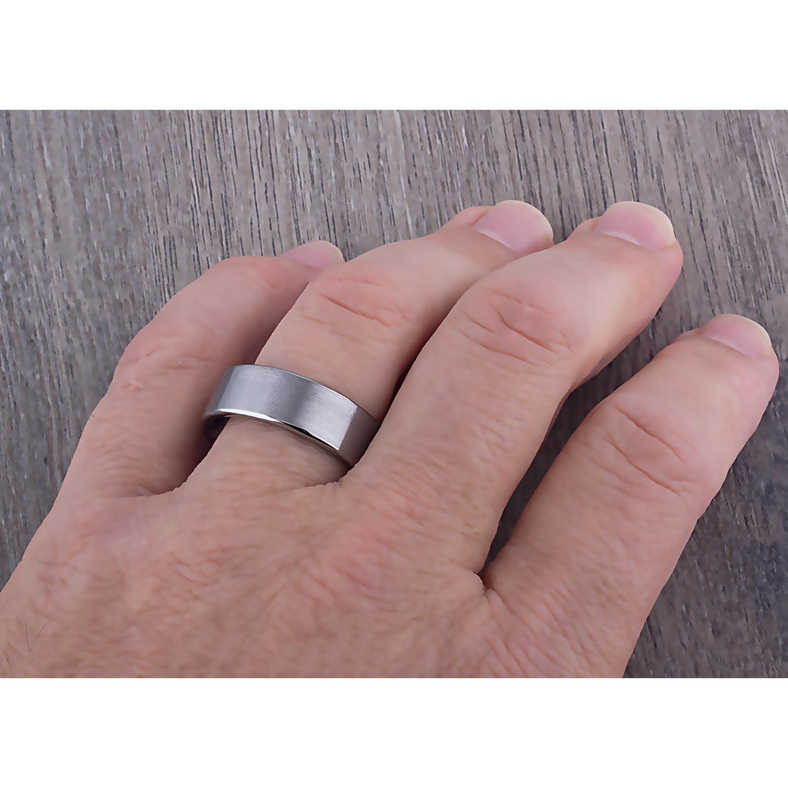 Tungsten Engagement Ring Satin Surface 8mm - TCR052 traditional men's wedding band or anniversary ring for husband Steven G Designs Ltd