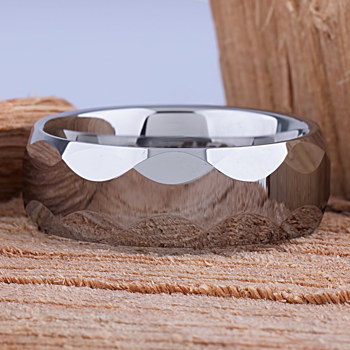 Tungsten Mens Wedding Band 8mm - TCR023 unique engagement or anniversary ring for husband Steven G Designs Ltd
