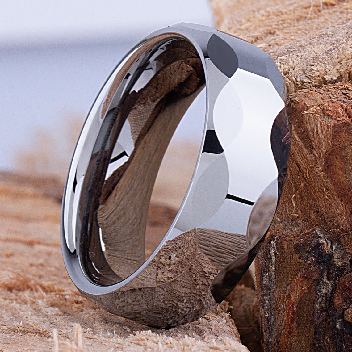 Tungsten Mens Wedding Band 8mm - TCR023 unique engagement or anniversary ring for husband Steven G Designs Ltd