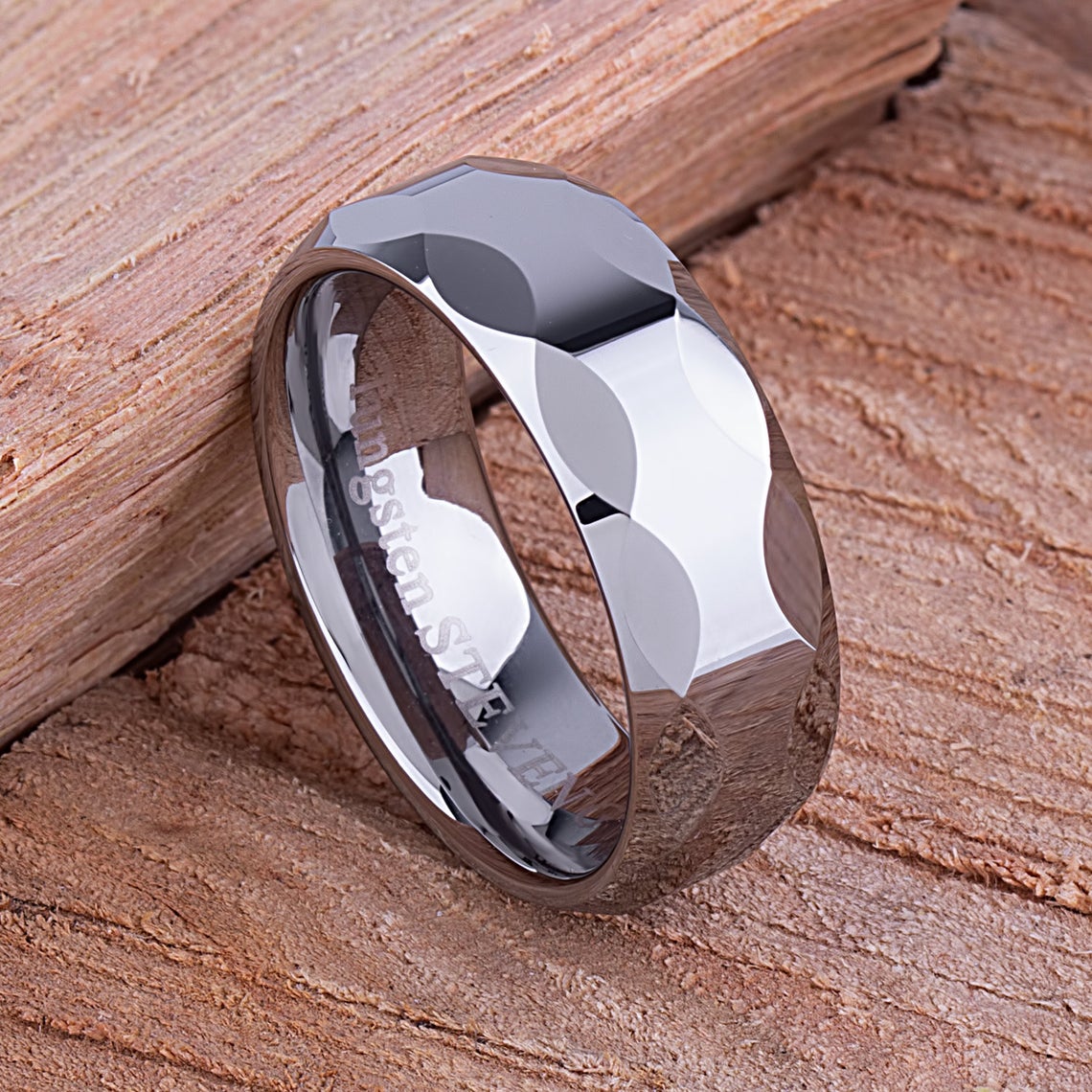Tungsten Mens Wedding Band 8mm - TCR023 unique engagement or anniversary ring for husband Steven G Designs Ltd