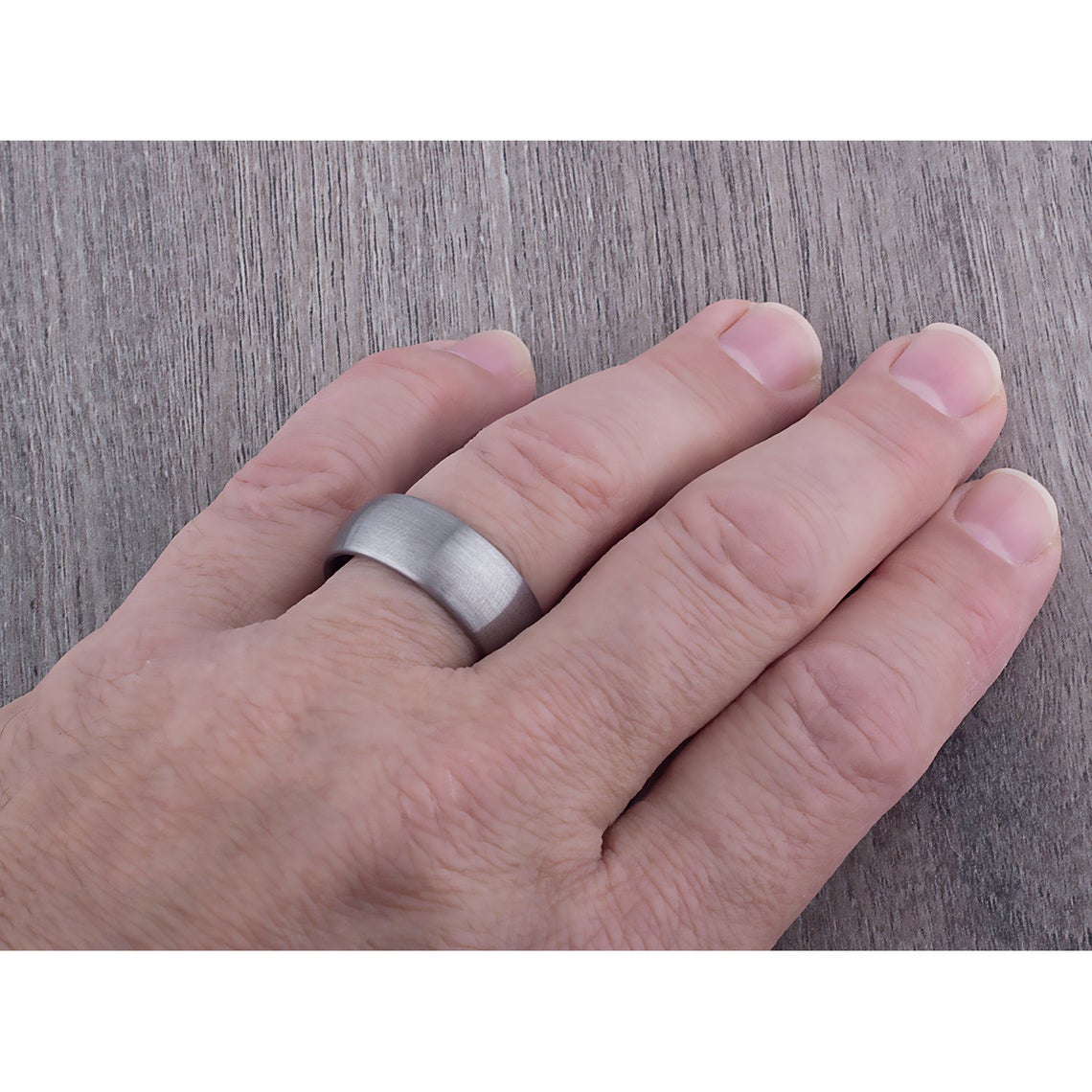 Tungsten Wedding Band Brushed Finish 9mm - traditional men’s wedding or engagement band or anniversary ring for husband