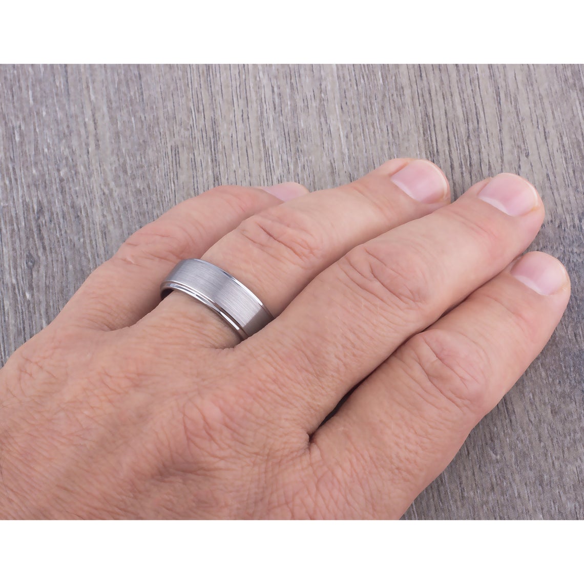 Tungsten Wedding Ring 8mm - TCR068 traditional men’s wedding or engagement ring or promise band for him