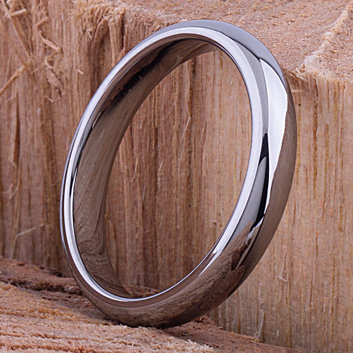 Tungsten Unisex Wedding Band 4mm - TCR006 traditional engagement or promise ring Steven G Designs Ltd