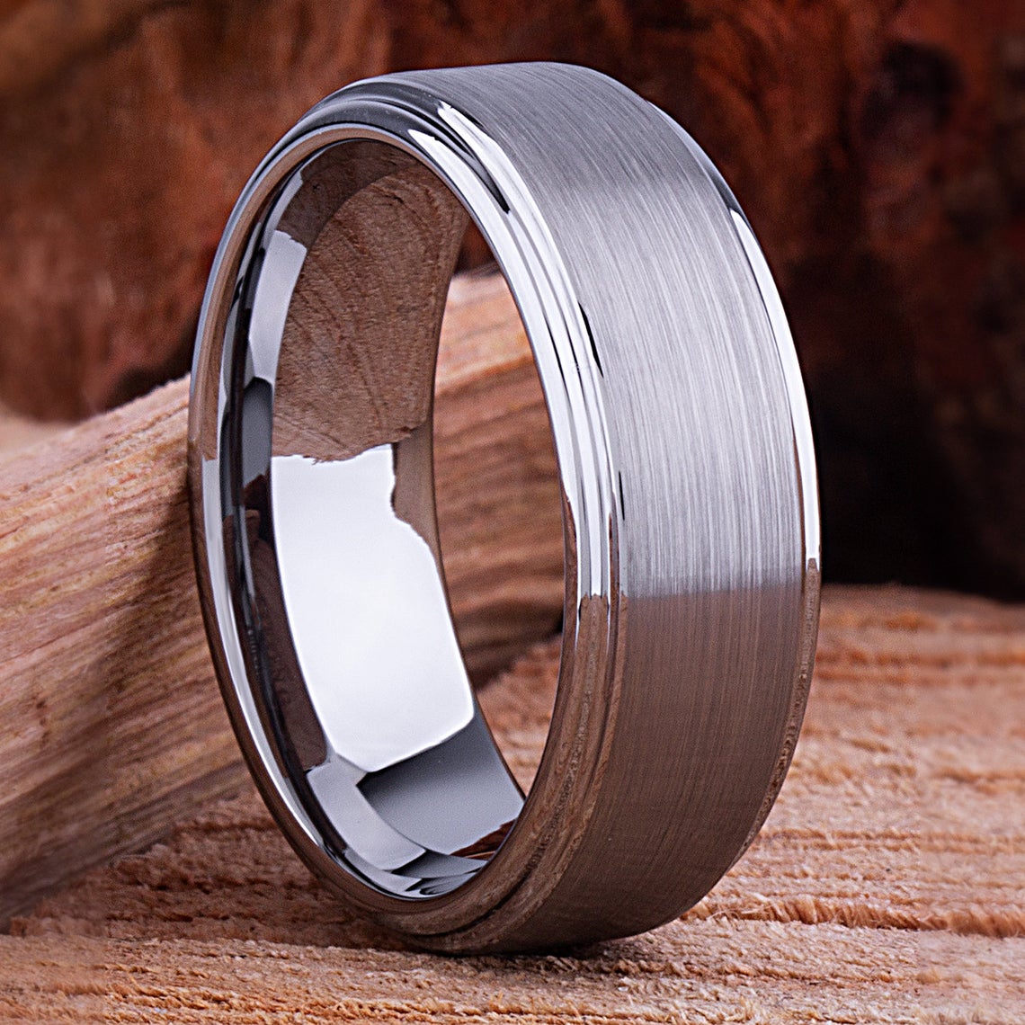 Tungsten Wedding Ring 8mm - TCR068 traditional men’s wedding or engagement ring or promise band for him