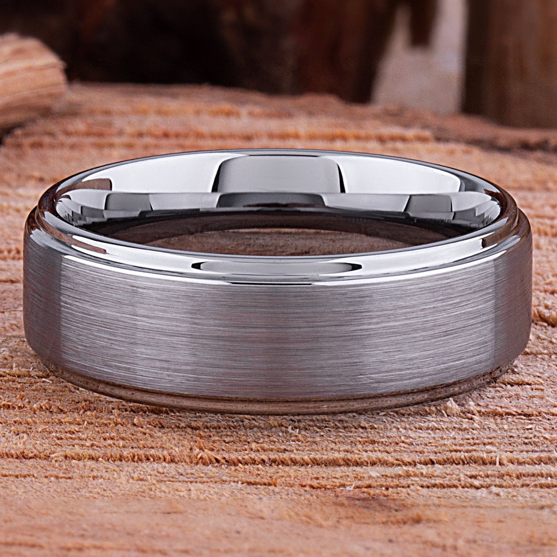 Tungsten Wedding Ring 8mm - TCR068 traditional men’s wedding or engagement ring or promise band for him