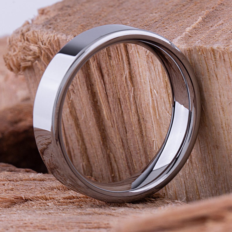 Tungsten Promise Ring High Polish 6mm - TCR060 traditional men’s wedding or engagement band or promise ring for boyfriend