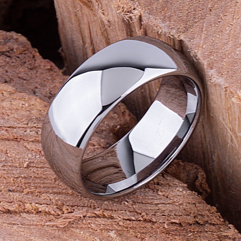 Tungsten Wedding Band High Polished 9mm - TCR058 traditional men’s engagement or wedding band or promise ring for him