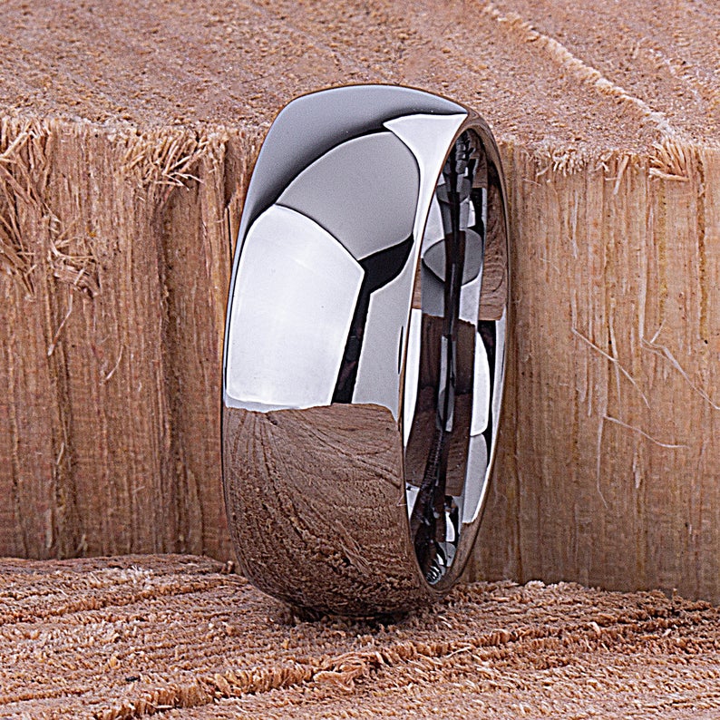 Tungsten Wedding Band High Polished 9mm - TCR058 traditional men’s engagement or wedding band or promise ring for him