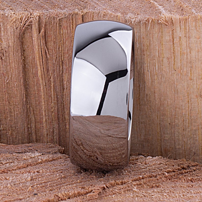 Tungsten Wedding Ring High Polish 10mm - TCR048 traditional men's engagement ring or promise band for boyfriend Steven G Designs Ltd