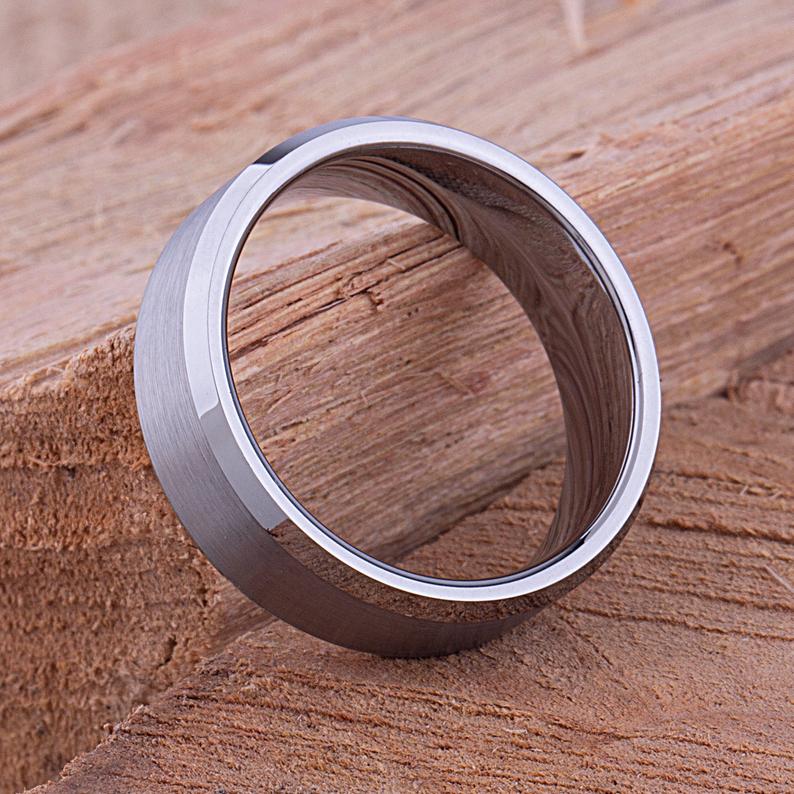 Tungsten Mens Wedding Ring 8mm - TCR030 traditional engagement or promise ring for boyfriend Steven G Designs Ltd