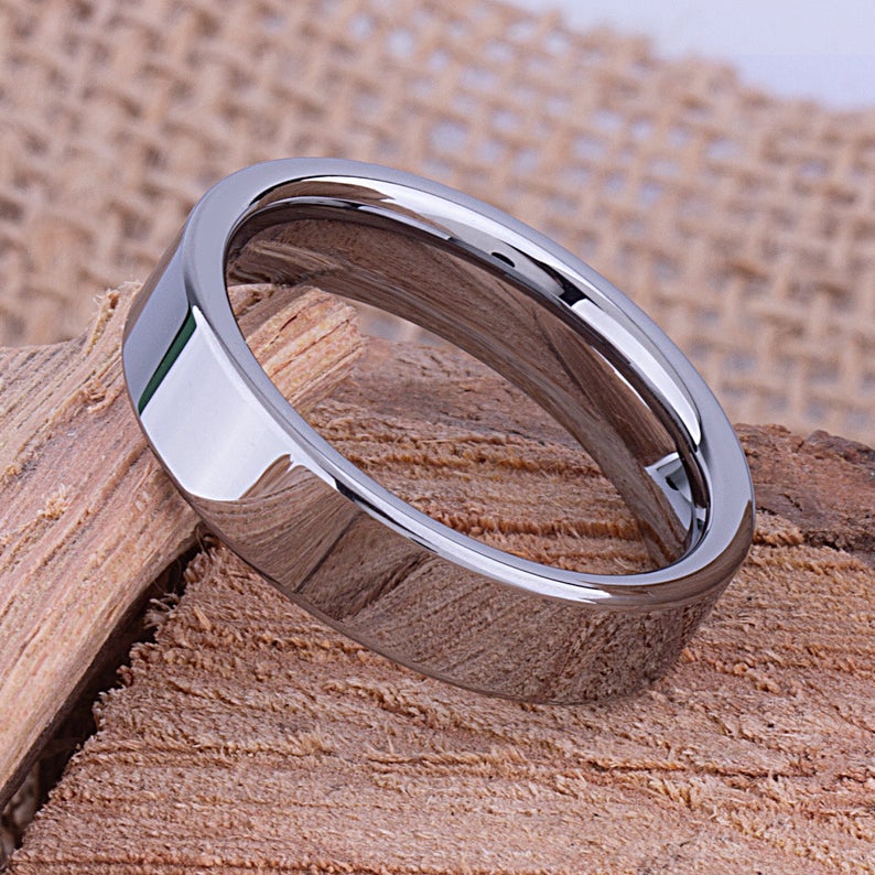Tungsten Promise Ring High Polish 6mm - TCR060 traditional men’s wedding or engagement band or promise ring for boyfriend