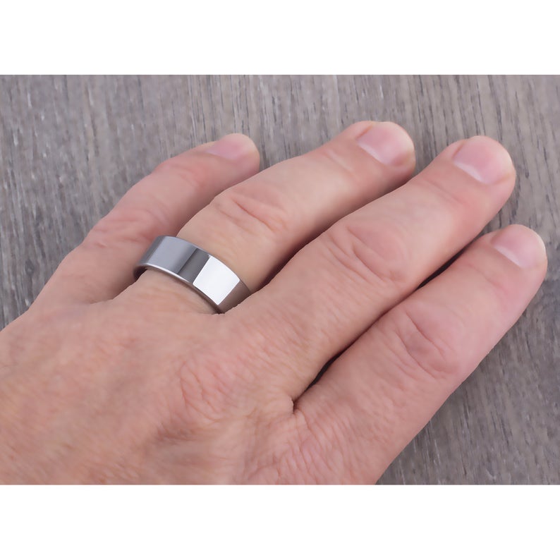 Tungsten Men's Wedding Ring 8mm - TCR038 traditional engagement or anniversary ring for husband Steven G Designs Ltd