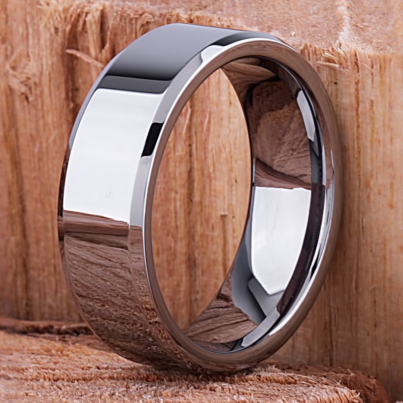 Tungsten Men's Wedding Ring 8mm - TCR035 unique engagement or anniversary ring for husband Steven G Designs Ltd