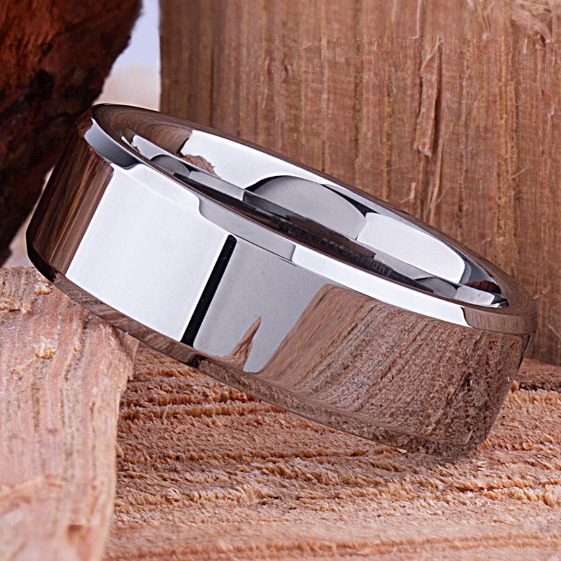 Tungsten Men's Wedding Ring 8mm - TCR035 unique engagement or anniversary ring for husband Steven G Designs Ltd