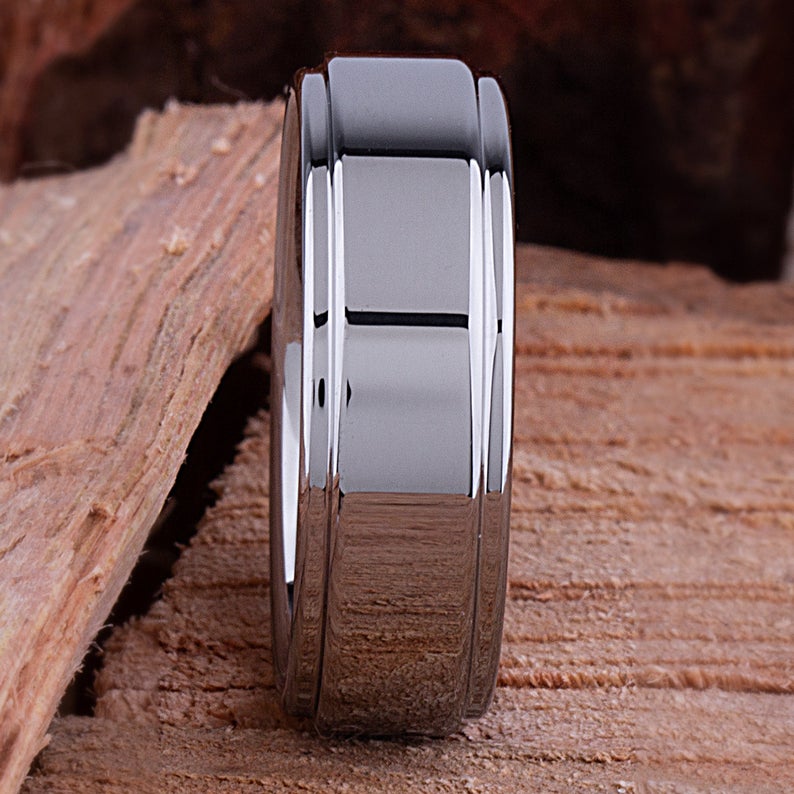 Tungsten Men's Engagement Ring 8mm - TCR036 unique engagement or promise ring for boyfriend Steven G Designs Ltd