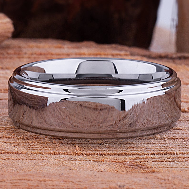 Tungsten Men's Engagement Ring 8mm - TCR036 unique engagement or promise ring for boyfriend Steven G Designs Ltd